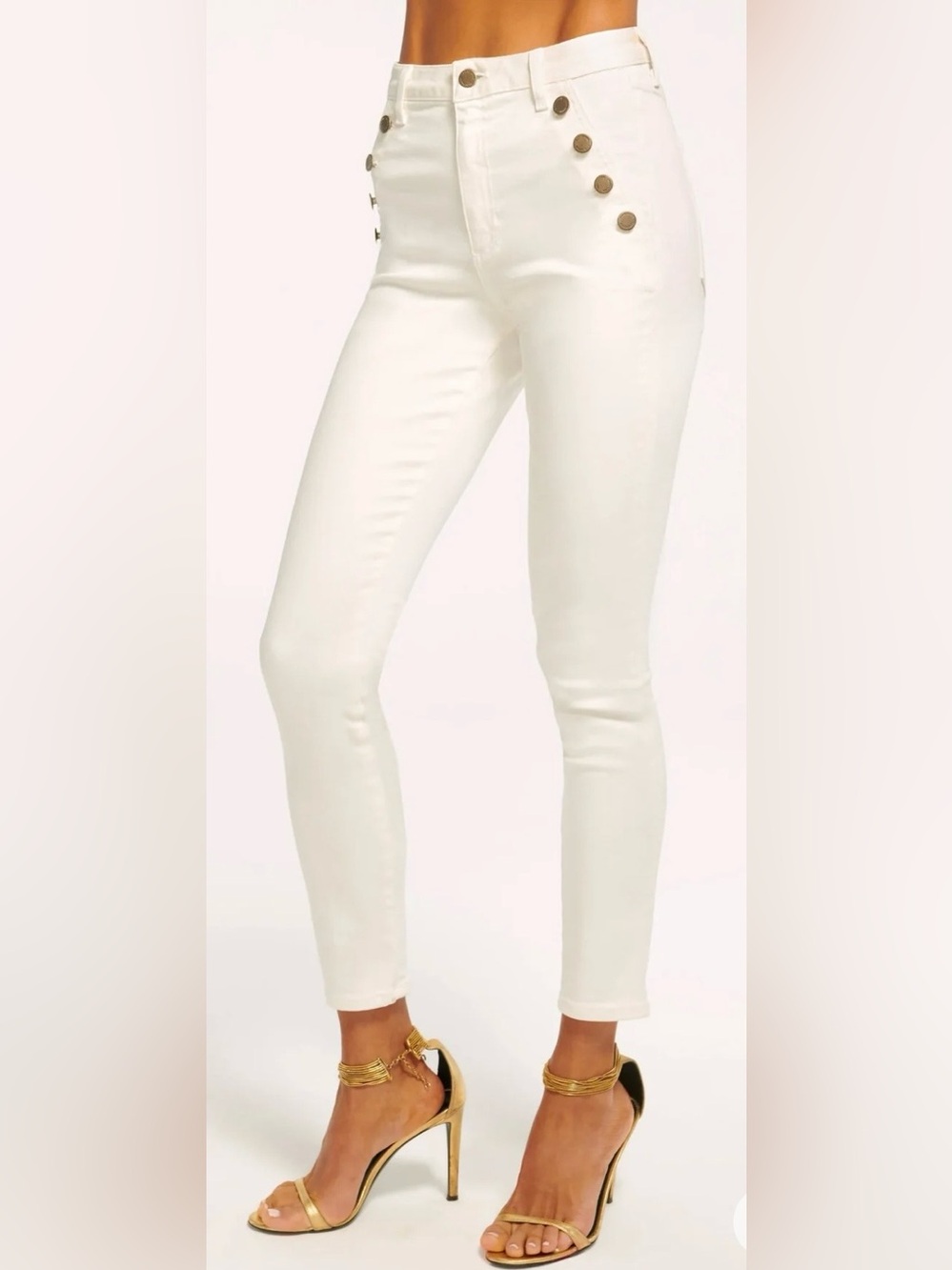 Ramy Brook Helena Skinny Jeans White size 28